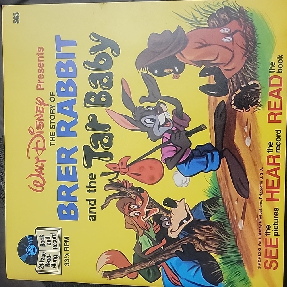 Disney The Story of Brer Rabbit and the Tar Baby book with record Never used